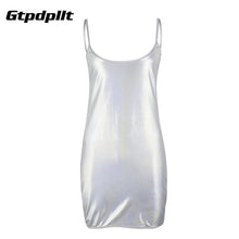 Load image into Gallery viewer, Gtpdpllt Reflective Dress Women Solid Sexy White Dress Sleeveless Bodycon Party Dress Women Summer Dresses robe femme Vestidos