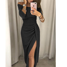 Load image into Gallery viewer, Meihuida Women Off Shoulder Bodycon Dress Split Maxi Dress Party Evening Gown Wear Jupe Femme Faldas Mujer